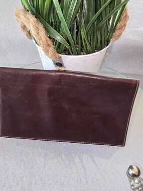 VTG Bosca Dark Brown Full-Grain Leather Men's Bifold Wallet
